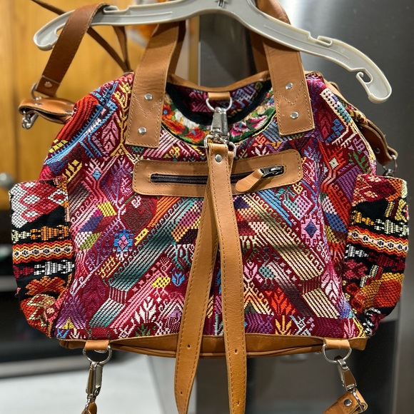 Nena & Co one of a kind convertible day bag Guatemala Huipil - Picture 5 of 12